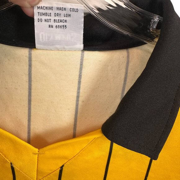 Olympus Size XL Yellow & Black Striped Referee Shirt 80% Polyester 20% Cotton - Picture 10 of 10
